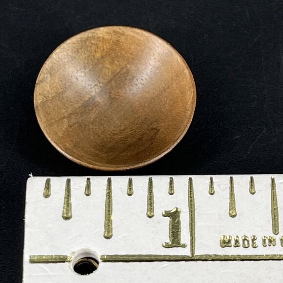 Dollhouse Miniature Artist M Hunt Walnut Wood Bowl New Zealand Signed Handmade - Picture 7 of 9